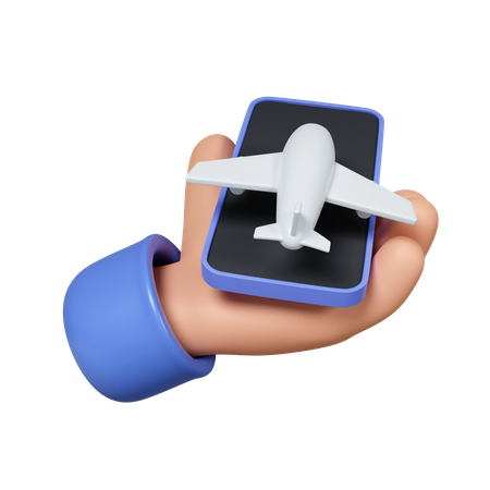 Online Flight Booking  3D Icon