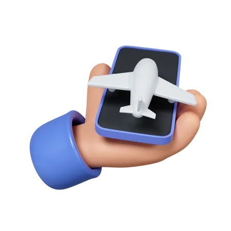 Online Flight Booking  3D Icon