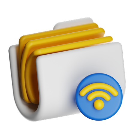 Online Folder  3D Icon