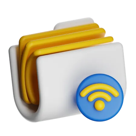 Online Folder  3D Icon