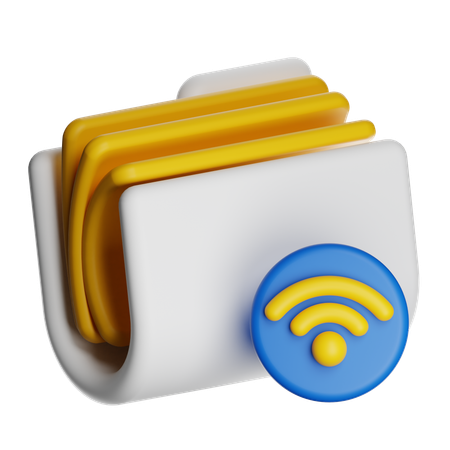 Online Folder  3D Icon