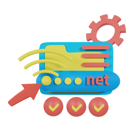 Online Folder  3D Icon