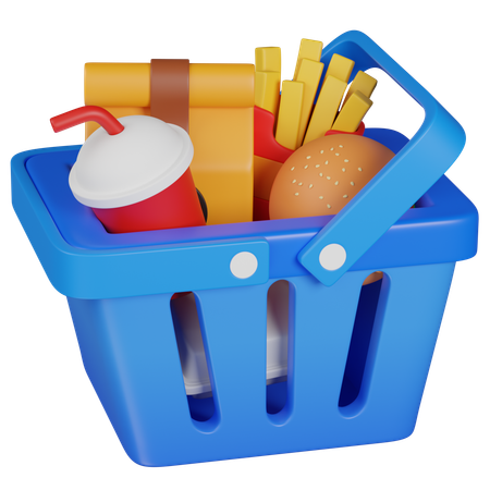 Online Food Delivery Cart  3D Icon