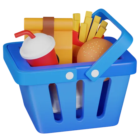 Online Food Delivery Cart  3D Icon