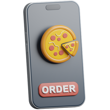 オンライン食品注文  3D Icon