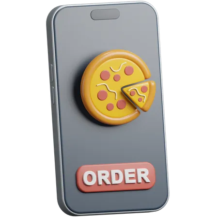 オンライン食品注文  3D Icon