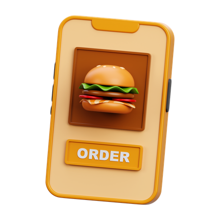 オンライン食品注文  3D Icon