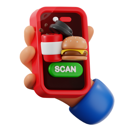 オンライン食品注文  3D Icon