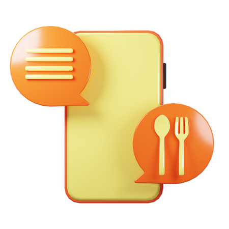 Online Food Order  3D Icon