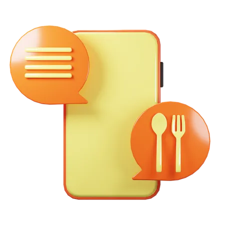 Online Food Order  3D Icon