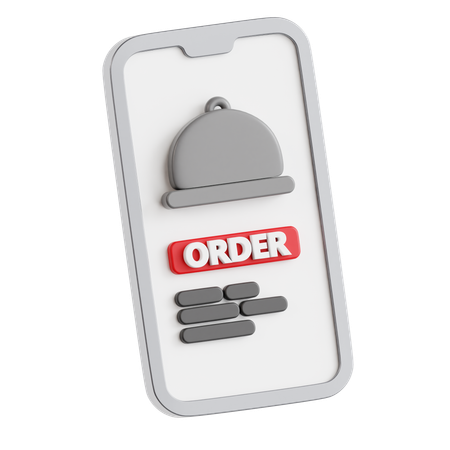 Online Food Order  3D Icon