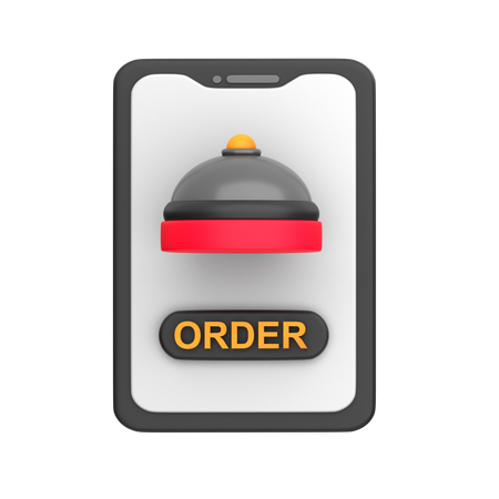 Online Food Order  3D Icon