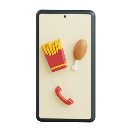 Online Food Order  3D Icon