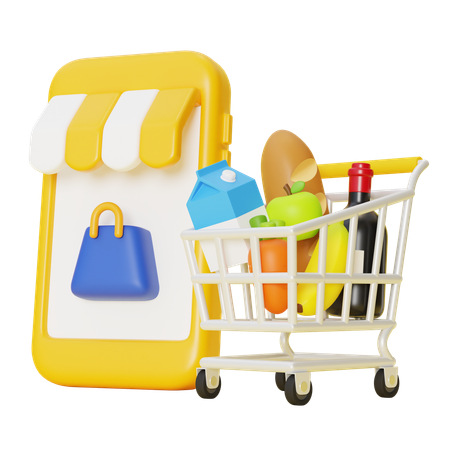 Online Food Order  3D Icon