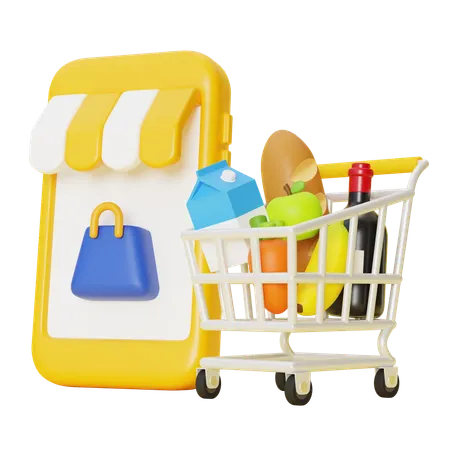 Online Food Order  3D Icon