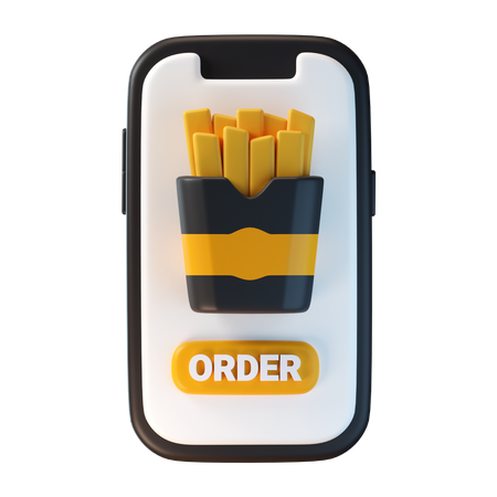 Online Food Order  3D Icon