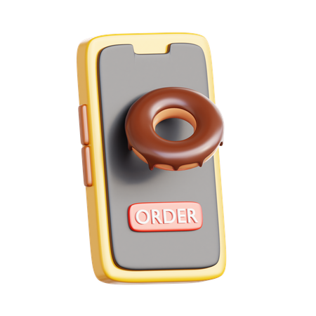 Online Food Order  3D Icon