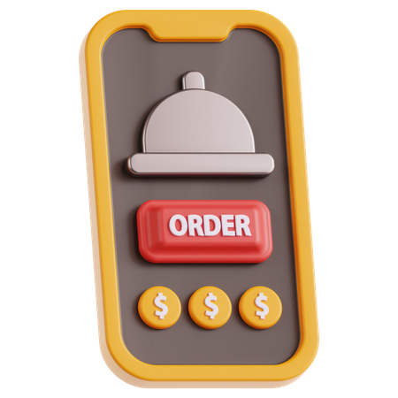 Online Food Order  3D Icon