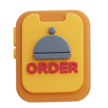 Online Food Order  3D Icon