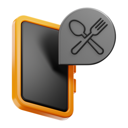 Online Food Order  3D Icon