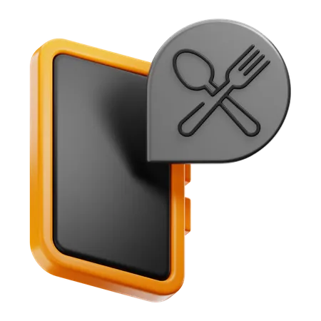 Online Food Order  3D Icon