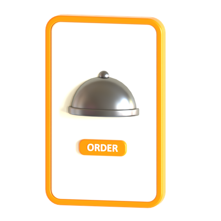 Online Food Order  3D Icon