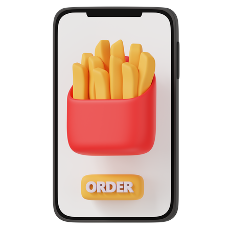 Online Food Order  3D Icon