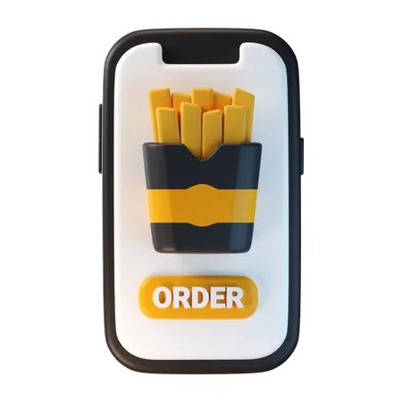 Online Food Order 3D Icon