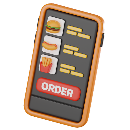 Online Food Ordering System  3D Icon