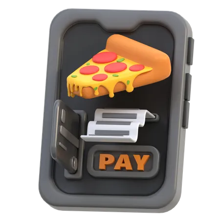 Online Food Payment  3D Icon