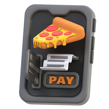 Online Food Payment  3D Icon