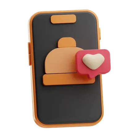 Online Food Review  3D Icon