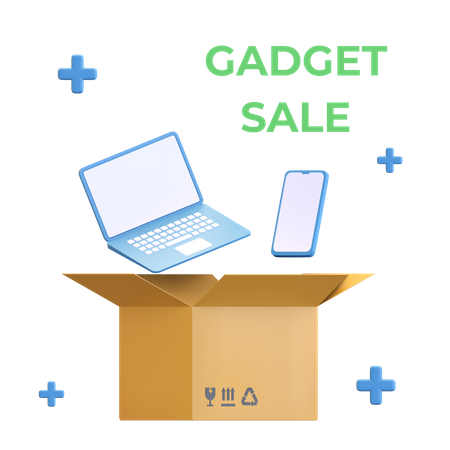 Online gadget sale  3D Illustration