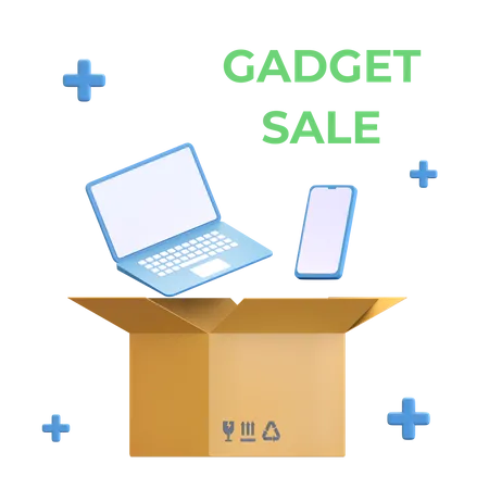 Online gadget sale  3D Illustration