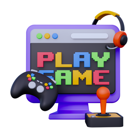 Online Gamming  3D Icon