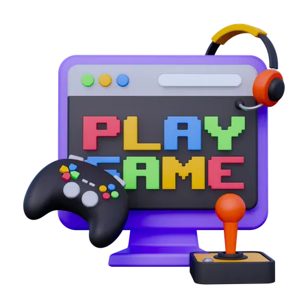 Online Gamming  3D Icon