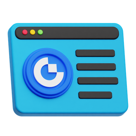 Online Gate Token  3D Icon