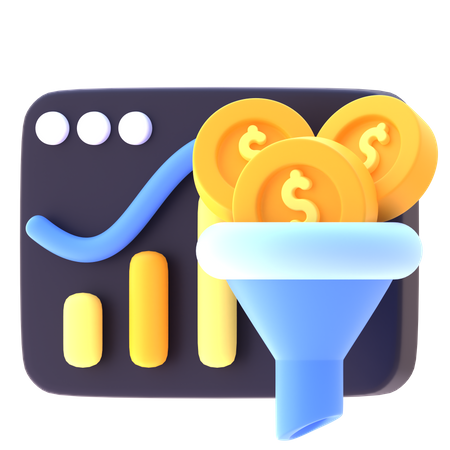 Online-Geldfilter  3D Icon