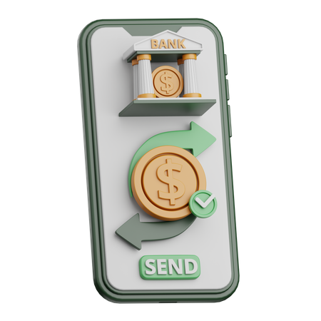 Online-Geldüberweisung  3D Icon