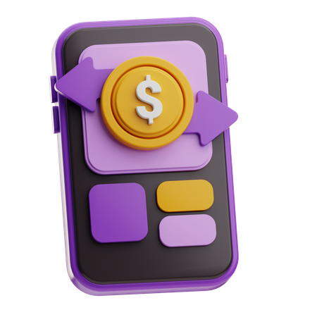 Online-Geldüberweisung  3D Icon
