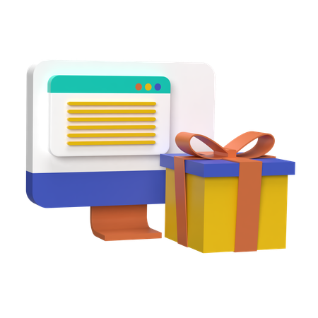 Online-Geschenk  3D Icon