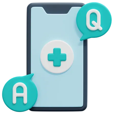 Online-Unterstützung im Gesundheitswesen  3D Icon