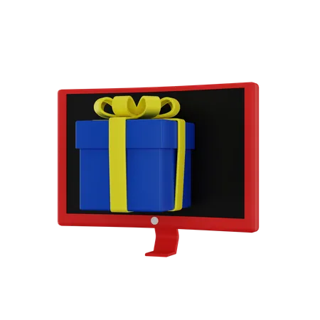 Online Gift Giving  3D Icon