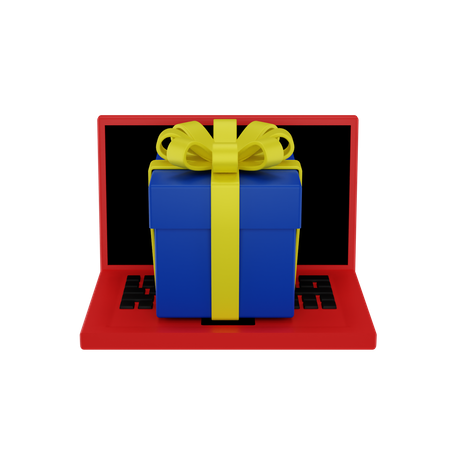 Online Gift Giving  3D Icon