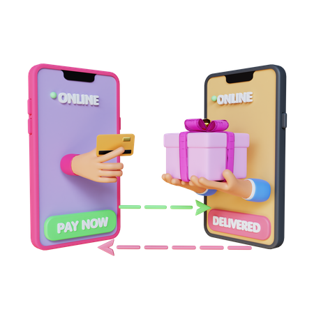 Online Gift Shopping  3D Icon