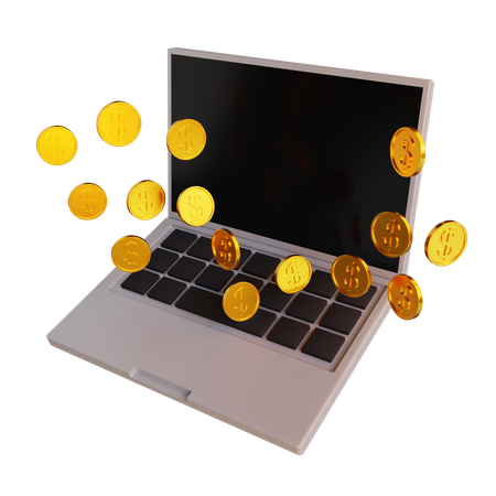 Online Gold Coin  3D Icon