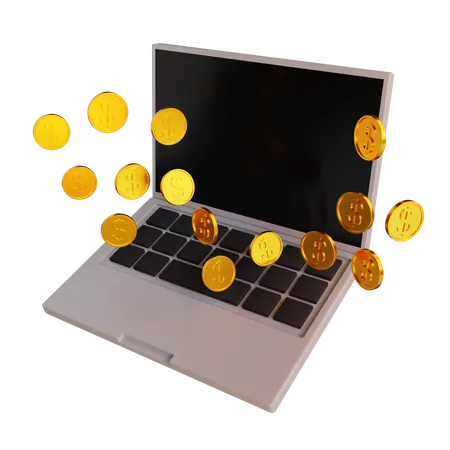 Online Gold Coin  3D Icon