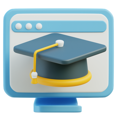 Online Graduation  3D Icon