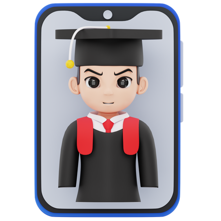 Online Graduation  3D Icon