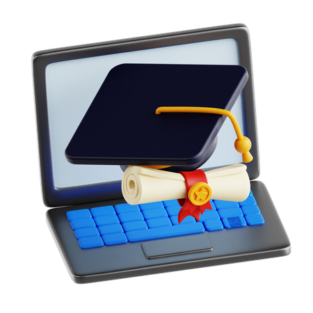 Online Graduation  3D Icon